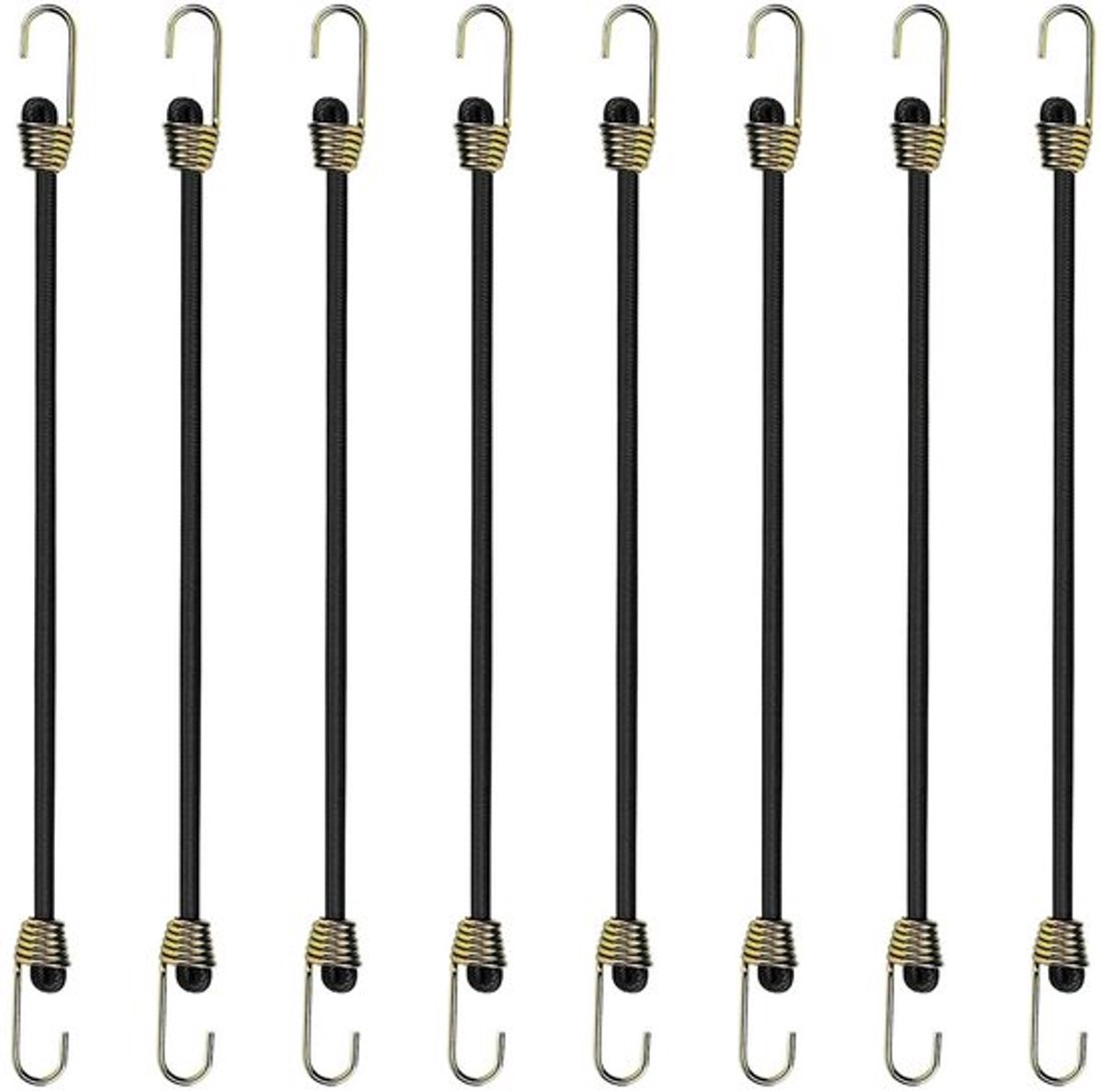8 stuks korte elastische bungee touwen mini bungee straps haken handige lichte elastische bungee koorden voor het beveiligen van zeilen bagage tenten