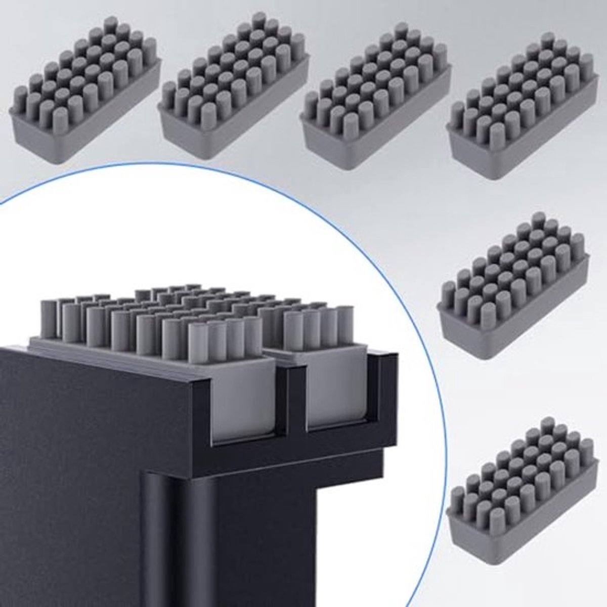 12 stuks siliconen mondstukborstels voor 3D-printers, hittebestendige mondstukreinigingsborstels, compatibel met Bambu Lab P1P/P1S/X1/X1C/X1E 3D-printers