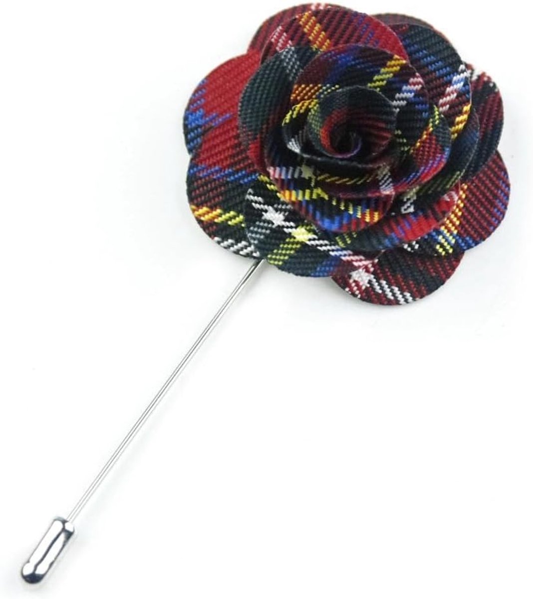 Bloemspeld tartan - handgemaakt - Schotse ruit stof - elegante corsage voor vrouwen en mannen - ShopVlot
