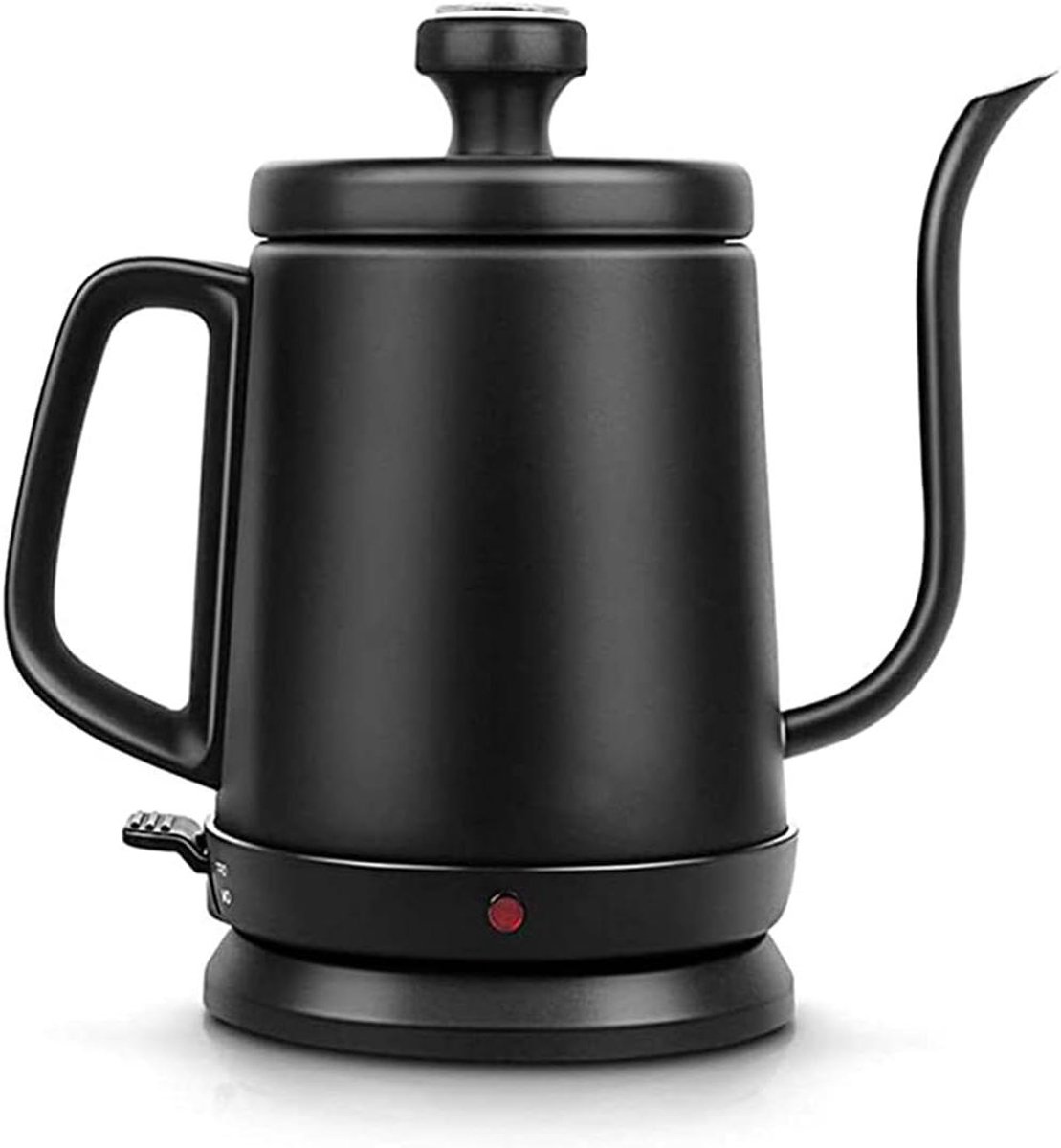 Elektrisch Waterkokertje - Waterkoker RVS - Koffie en Thee - Precisie Gooseneck Tuit - 1 Liter - Zwart
