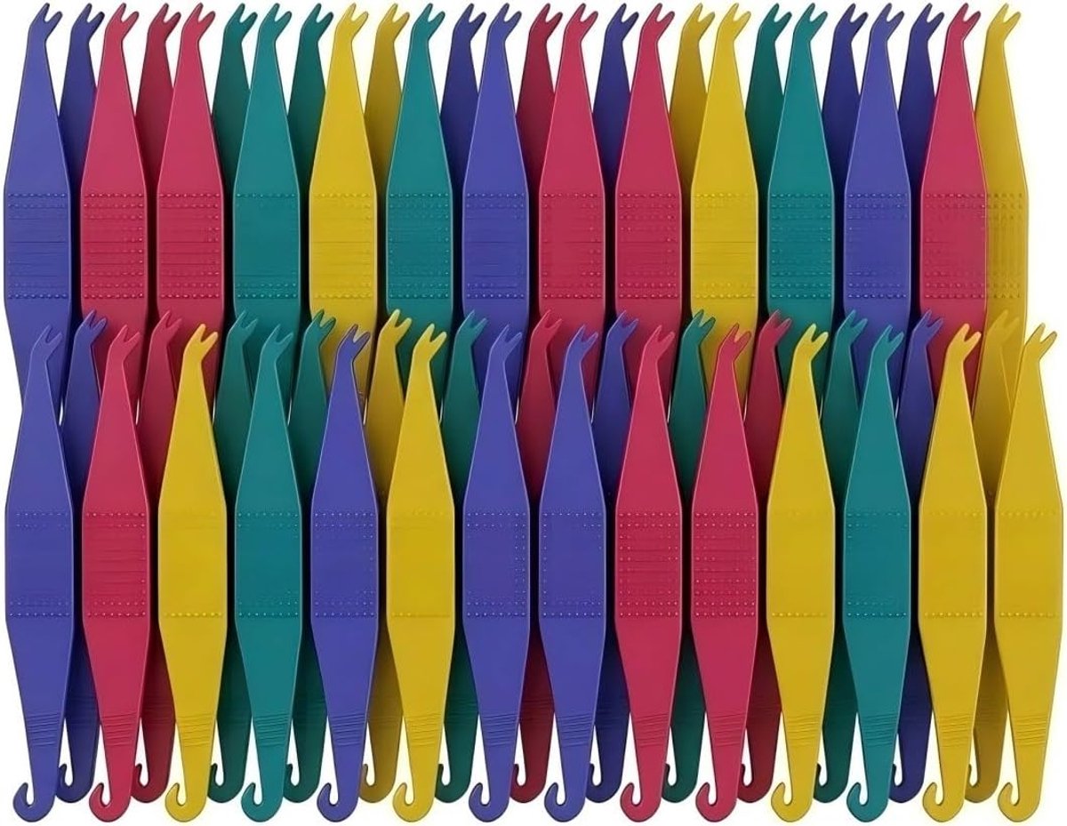 Plastic Orthodontische Haakjes 50 Stuks - Hoogwaardige Kunststof - Comfortabel in Gebruik - Voor Elastische Tandbeugel - ShopVlot
