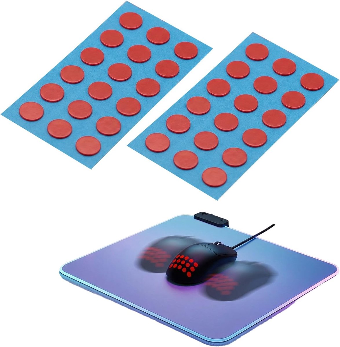 Muisvoetjes 40pcs - Ultra glad PTFE - Ronde rand - Voor gaming en kantoor - m-winkel