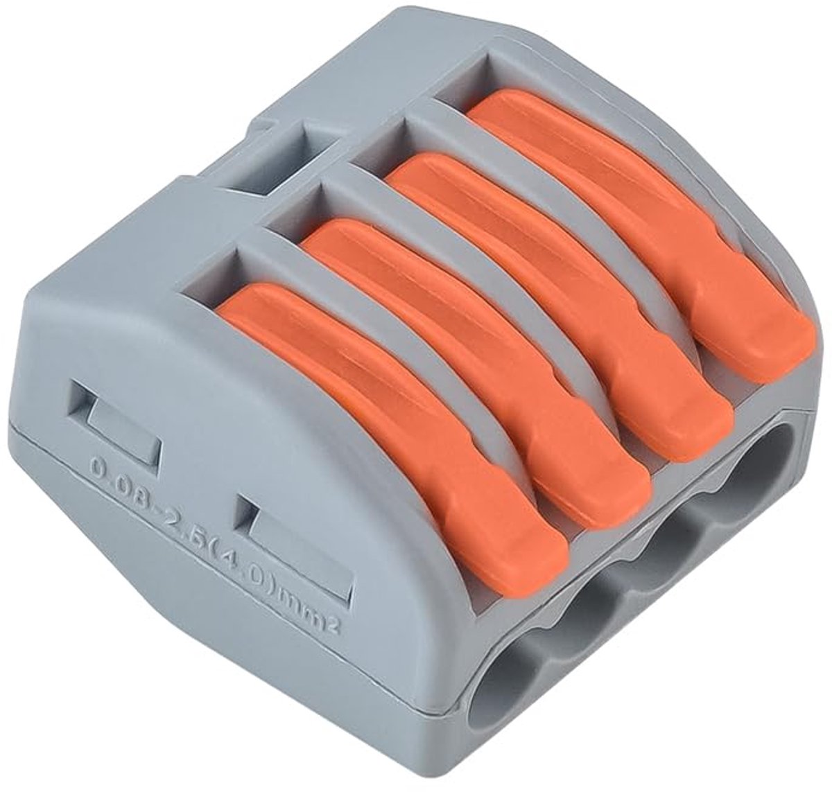 Elektrische klemmenblok, 0,2-4 mm² voor het aansluiten van kabels, accessoires voor thuisverlichting voor ledverlichting en schakelingen, compact, zonder