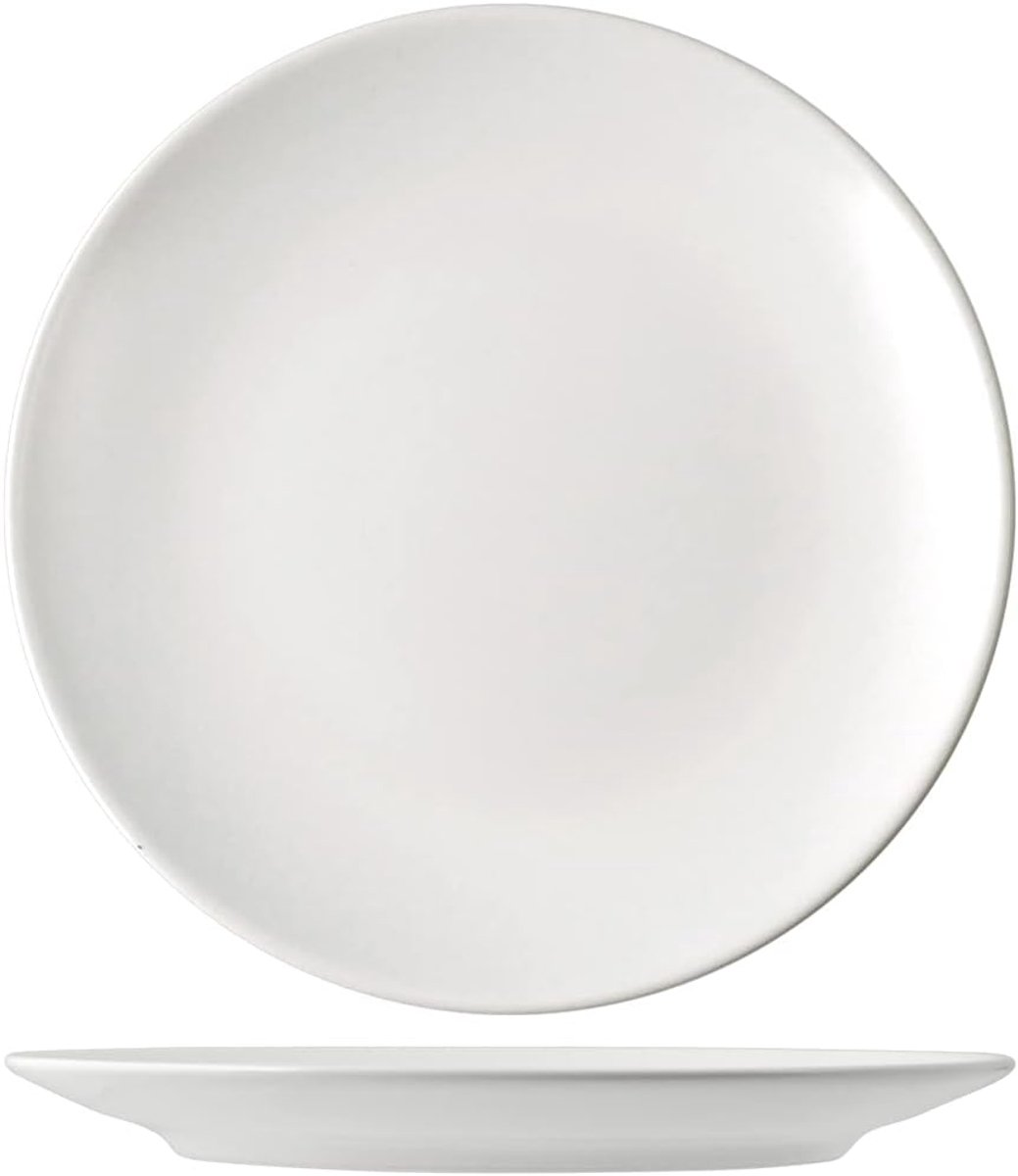 6 piatti in stoneware denver bianco frutta 20