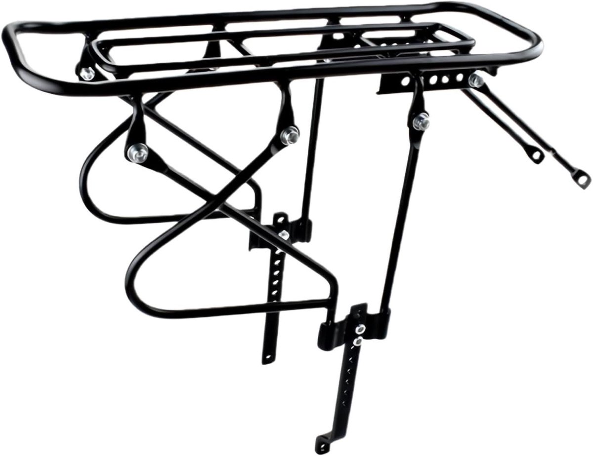 Fietsenrek Achter - Bagagerek Voordrager - Vervoer van Lading - Hoog Laadvermogen - 39x135 cm - Zwart