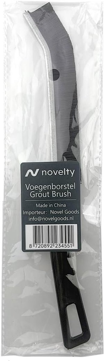 Voegenborstel gebogen 23,5 cm - nylon haren - voor reinigen van hoeken - SnelShoppen — afbeelding 3
