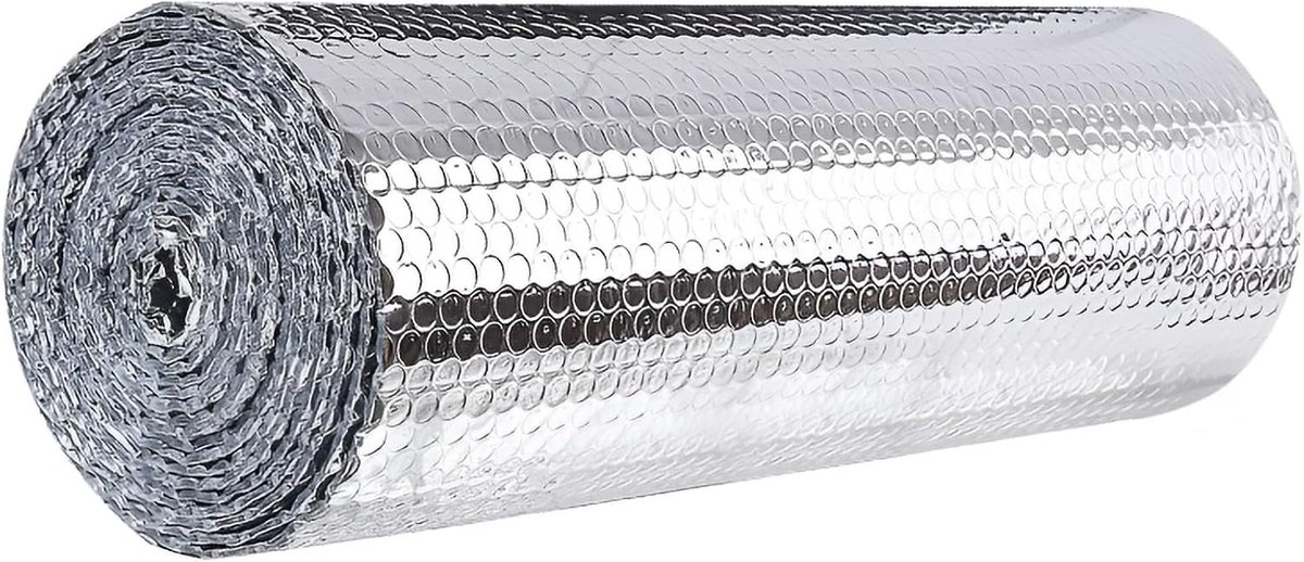 Dubbele Aluminium Noppenfolie Isolatierol Radiator Reflecterende Folie Geschikt Voor Autowand Zolder Dak Schuur Kamperen(Size:1 * 15m(39in*49ft))