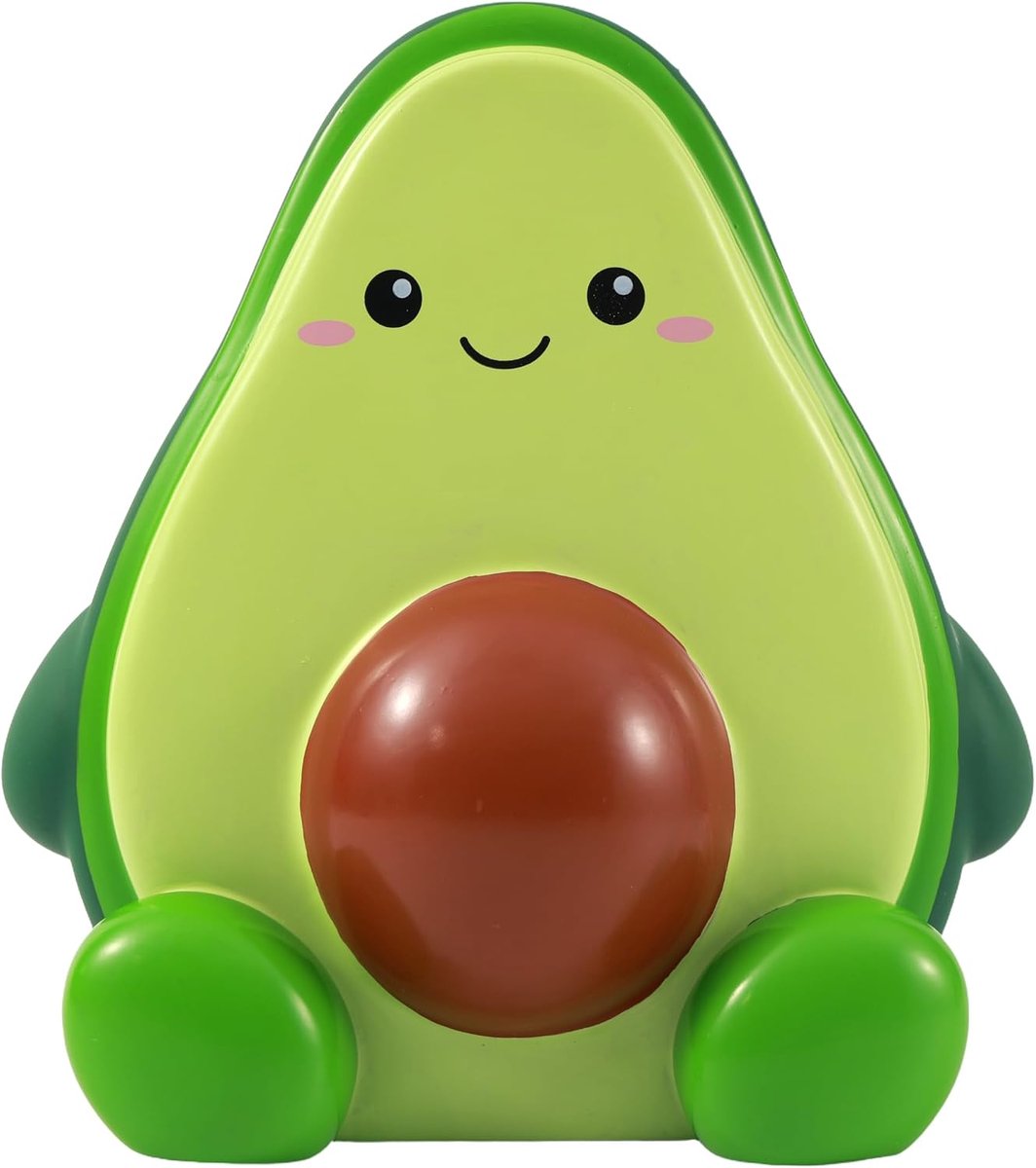 - Grappige decoratieve spaarpot/portemonnee van kunststof (AVA AVOCADO)
