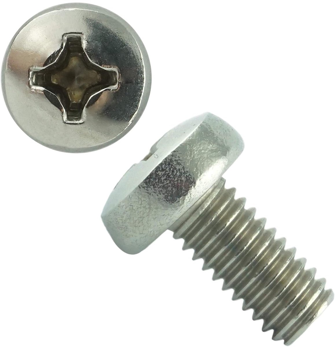 x 20 mm lenskopschroeven DIN 7985 H met kruiskop (10 stuks) - ISO 7045 lenskop schroeven PH Phillips - schroefdraadschroeven - roestvrij staal A2 V2A - roestvrij staal