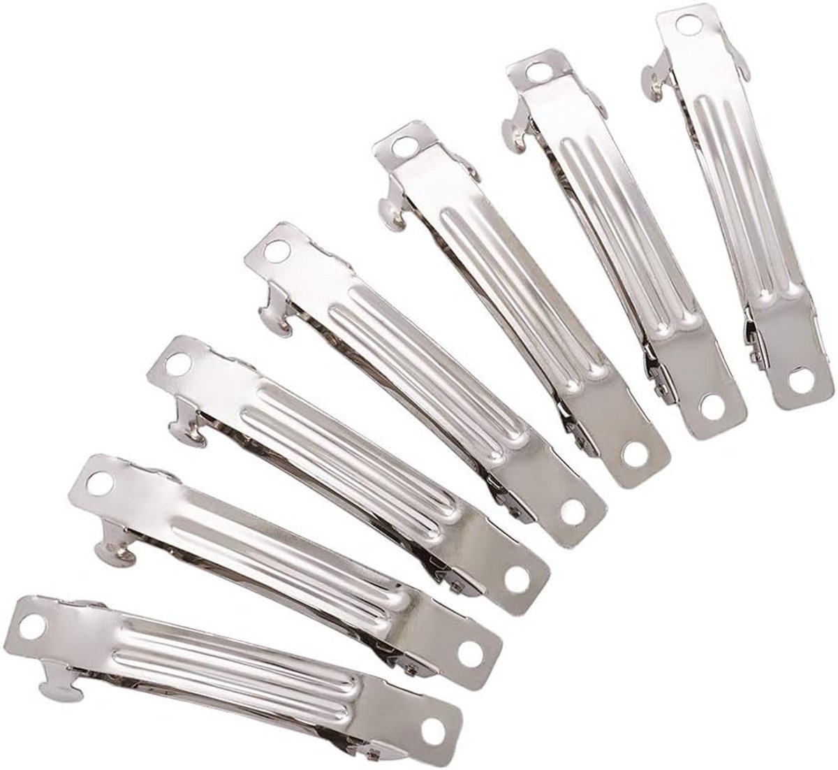 50Pcs Iron Blank Franse Barrette Haarspeldjes 51Mm Lange Platina Voor Diy Haaraccessoires Maken Sieraden Maken