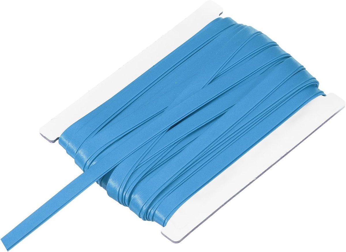 Biasband om te naaien, 1/3 inch x 12 yard, satijnen lint, continu gevouwen, voor quilten, randbewerking, naaien, knutselen, blauw