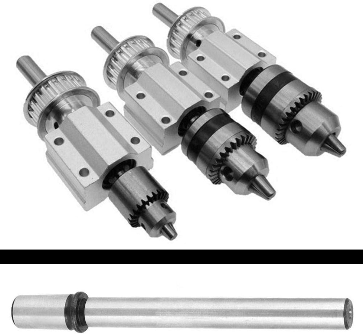 Taper Keyless Drill Chuck Carbon Steel Arbor voor draaibank en boorpers (B12)