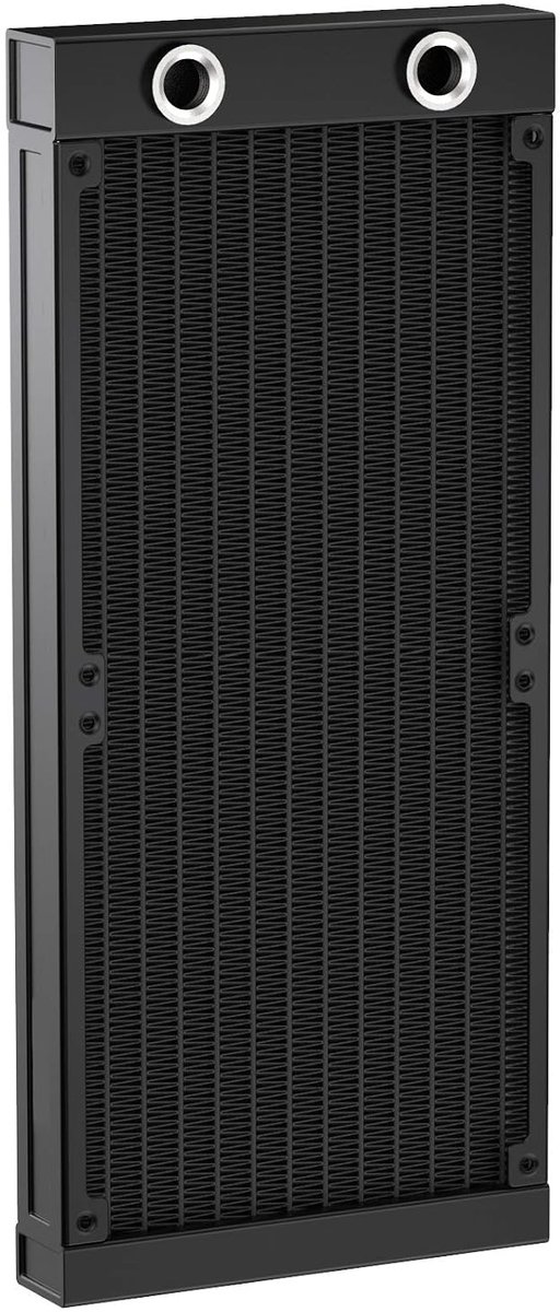 Waterkoeler, G1 / 4-schroefdraad verwarmingsserie koeler 12 buizen aluminium warmtewisselaar koeler voor PC CPU-computer waterkoelsysteem DC 12 V 240 mm