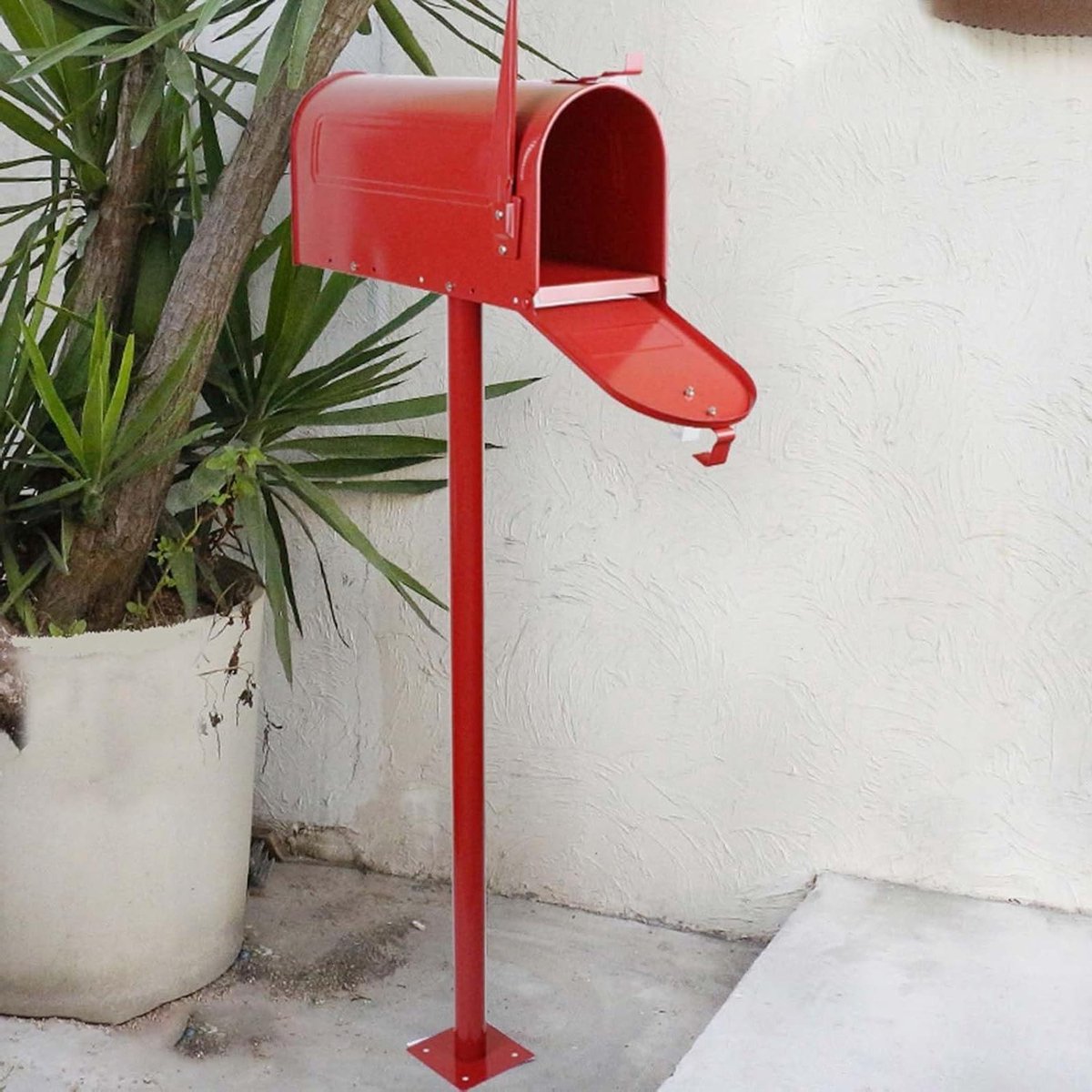 Brievenbus met standaard - Buitenpostbak Mailbox - Post ontvangen - Weerbestendig staal - Niet gespecificeerd - Zwart