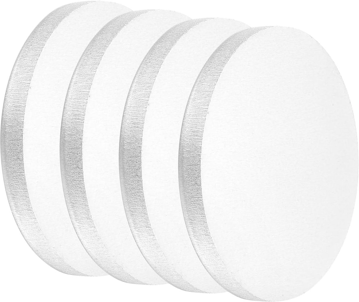 4 stuks aluminium platen, 50 mm x 4 mm, ronde aluminium platen, 5052 aluminium schijven, hanger, ronde stans, onbewerkte stansen voor lasersnijden, metalen stansen, sieraden maken