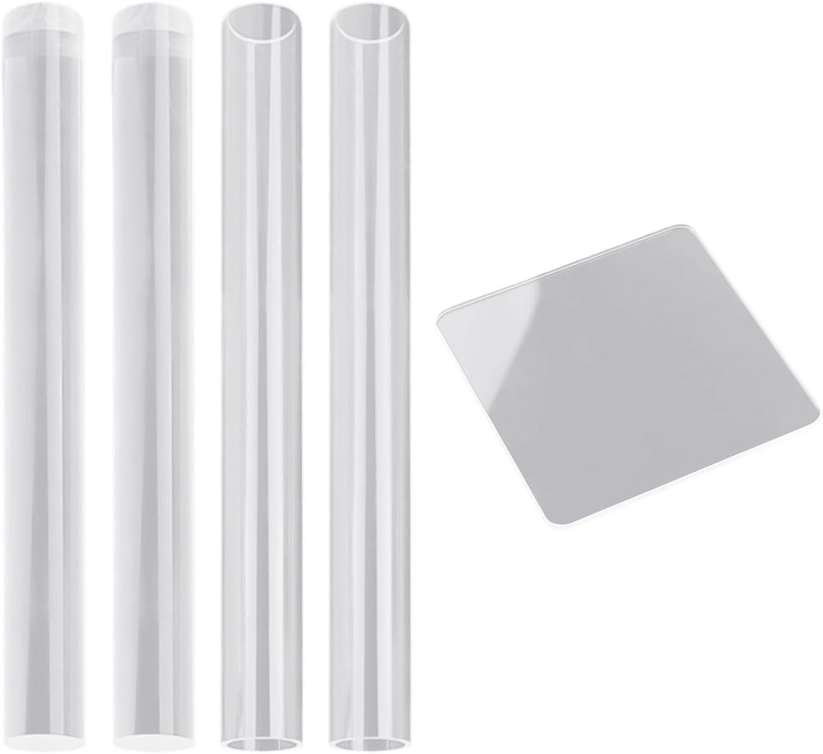 Kleigereedschap set - 2 holle en 2 vaste kleistaven - transparant - ideaal voor creatief werk - SnelShoppen