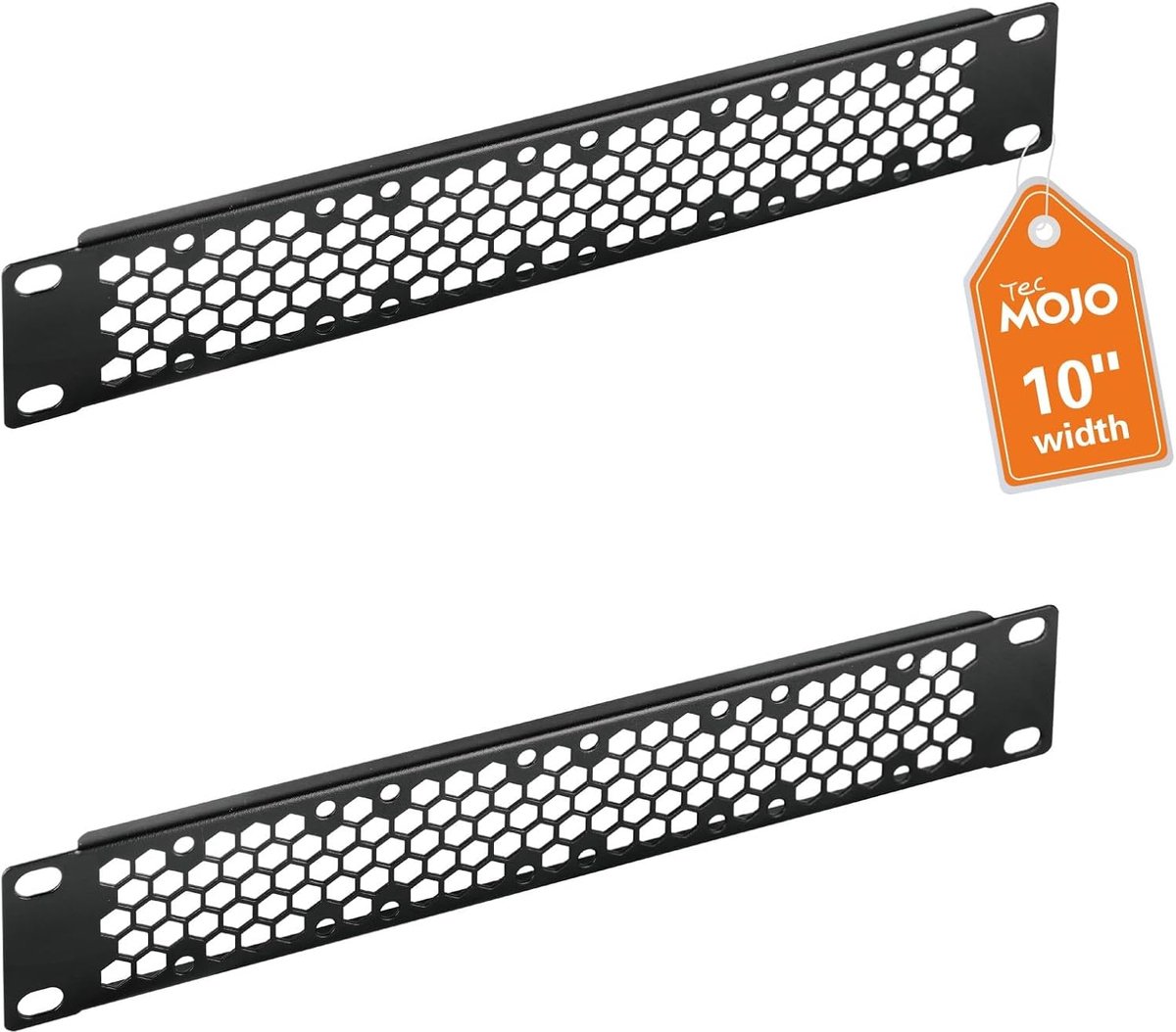 10 inch rackmonteerbare blind afdekplaat stalen blindcover voor 10" brede serverkasten, netwerkkasten, datacenters, thuislaboratoria (1U geperforeerd, 2 stuks)