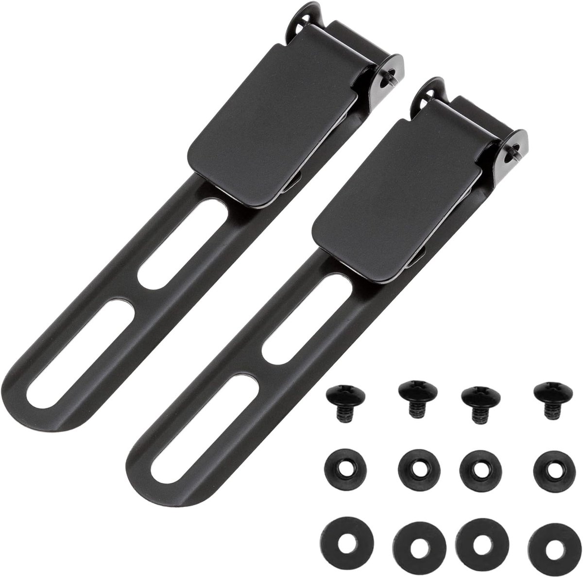 2 stuks riemclip voor schede, riemclip voor Kydex schedenholster, rugclip met schroefklemmen, 85 x 15 mm, compatibel met Kydex Ulticlip (Zwart)