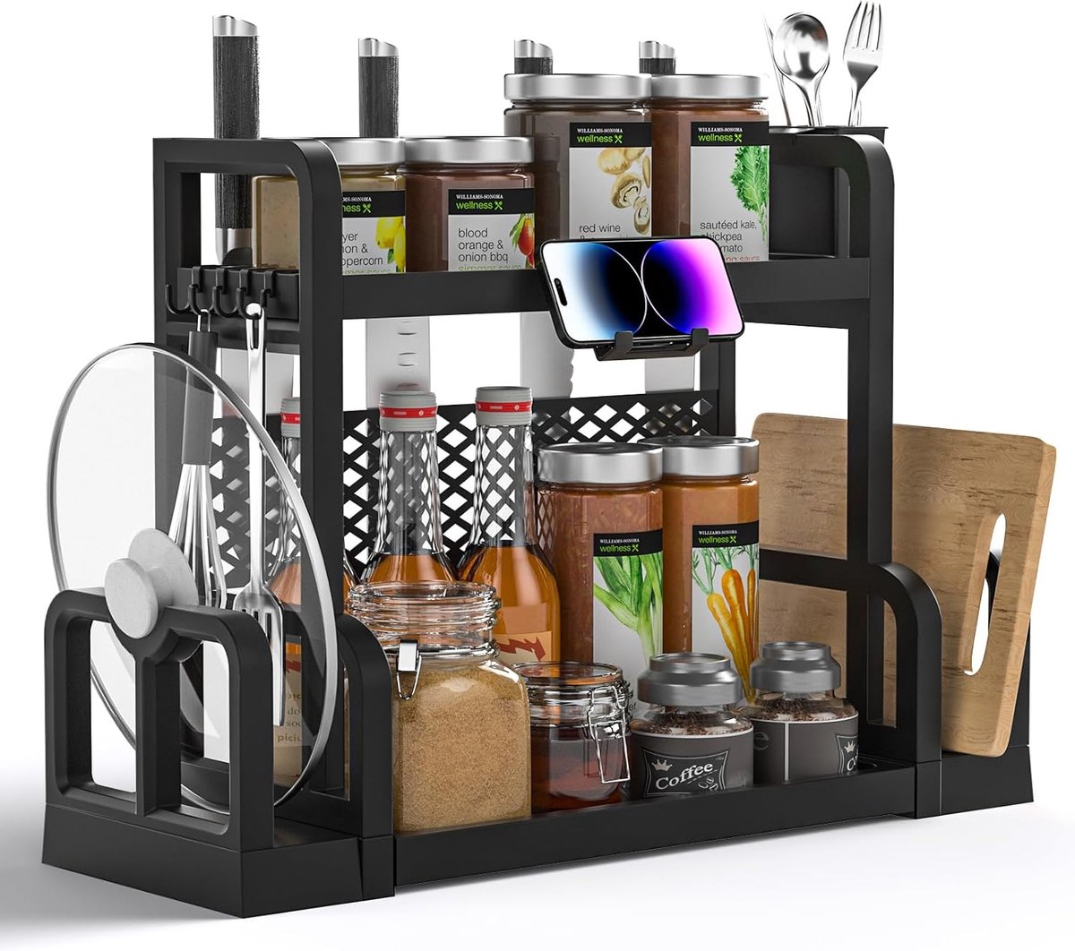 Onderbouw Organiser - 41x20x40 cm - Multifunctionele Keuken Organizer - Ruimtebesparend voor Keuken en Badkamer - ShopVlot