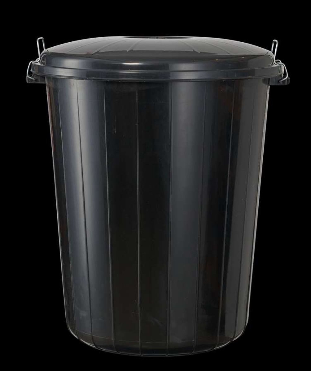 Afvalbak Afvalcontainer Afvalton Prullenmand Prullenbak 90l met klips 45,5xh54cm
