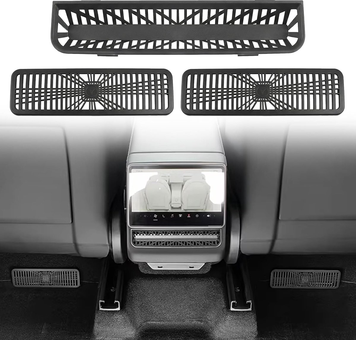 Air Vent afdekking Tesla Model Y Juniper 2025-2026 - ABS beschermroestset - eenvoudige drukmontage - ShopVlot