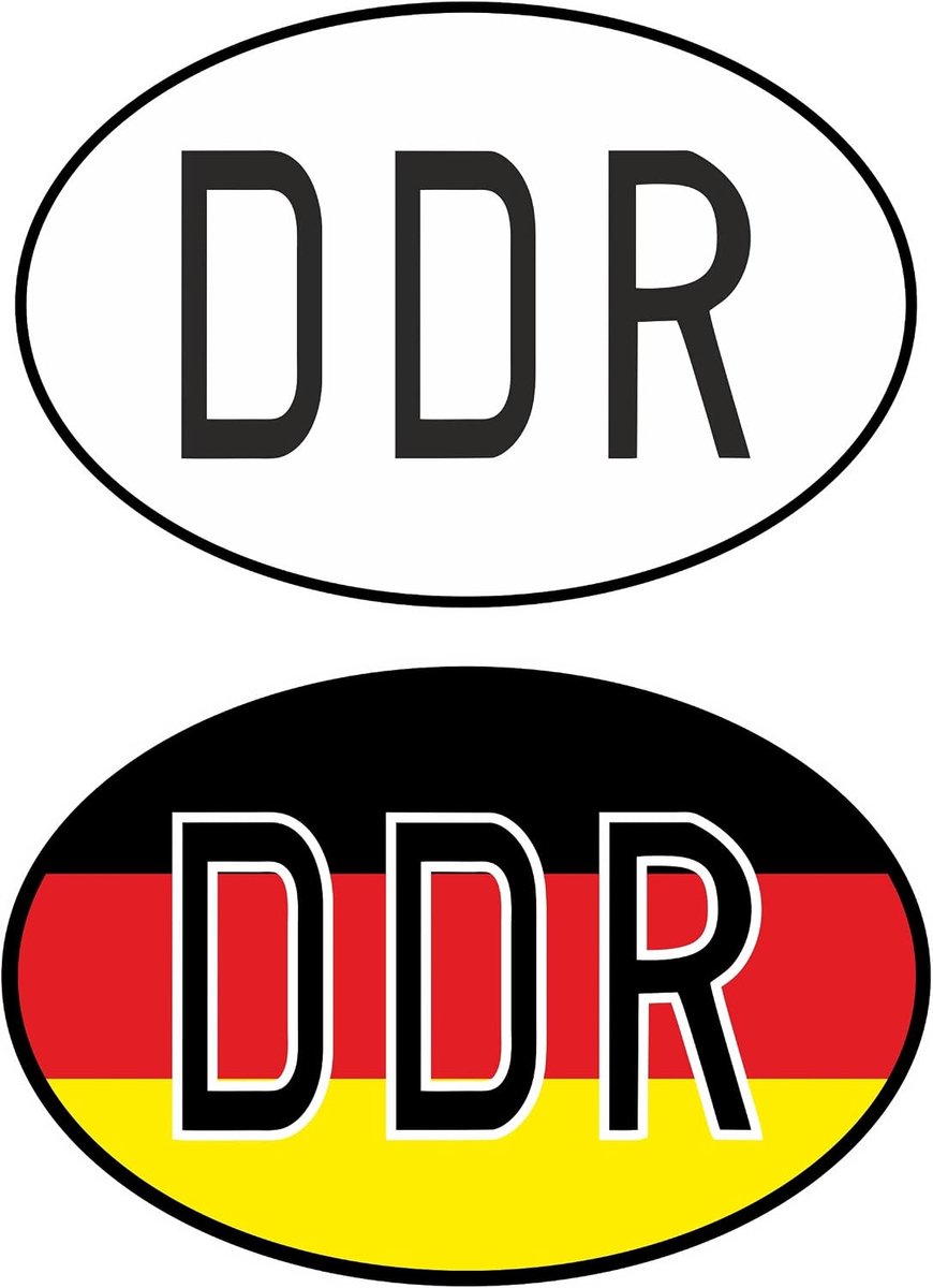Sticker DDR Duitsland - 2 stuks - Contour gesneden - Perfect voor voertuigen en persoonlijke stijl - ShopVlot