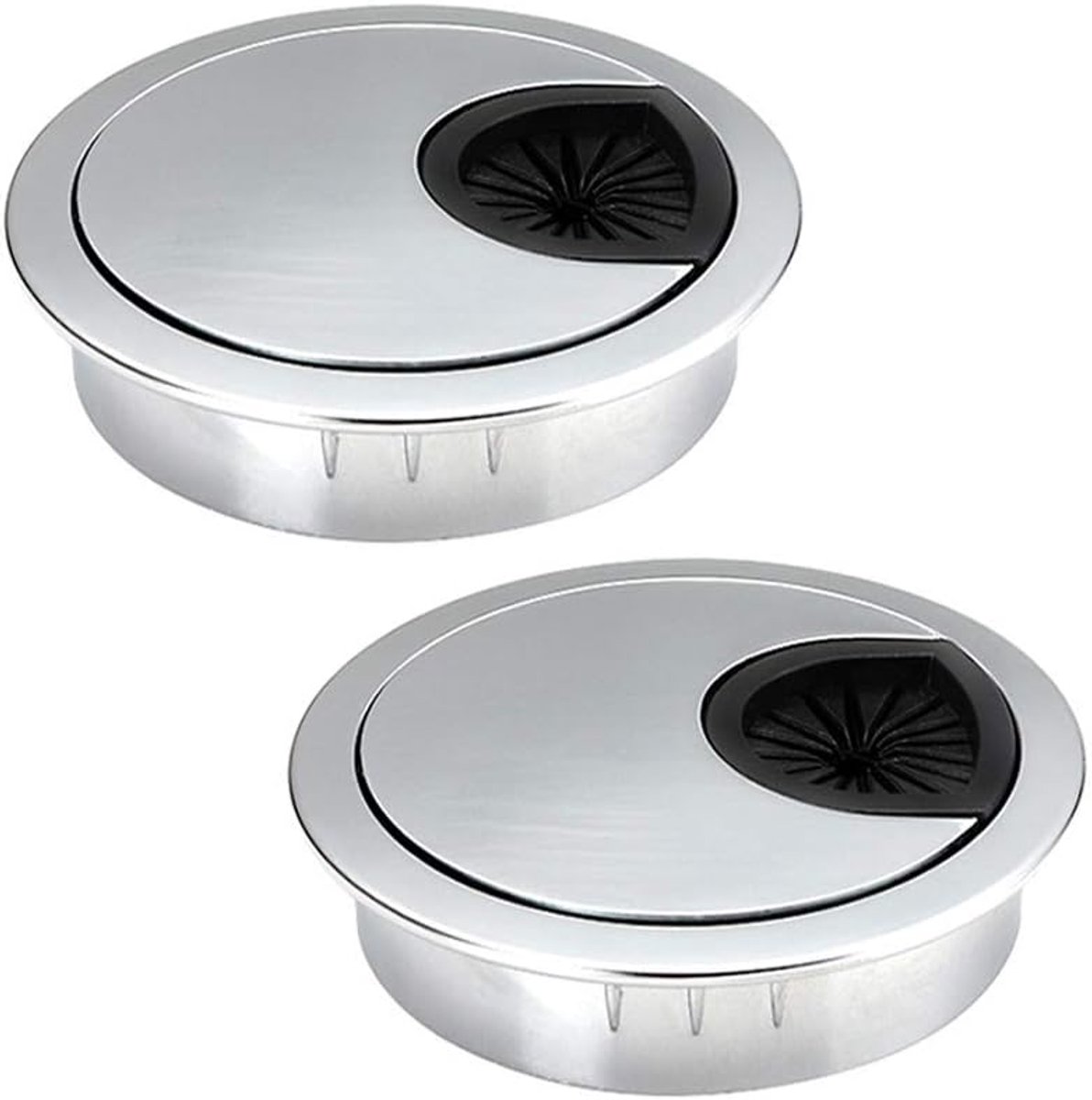 Tafelkabeldoorvoer 56mm - Zinklegering - Afneembaar - Ideaal voor kabelbeheer - ShopVlot