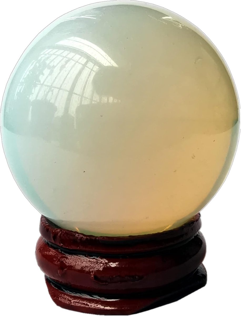 Healing Crystal Bal - 40 mm Opalit - Feng Shui Chakra Decoratie - Voor meditatie en zelfreflectie - ShopVlot