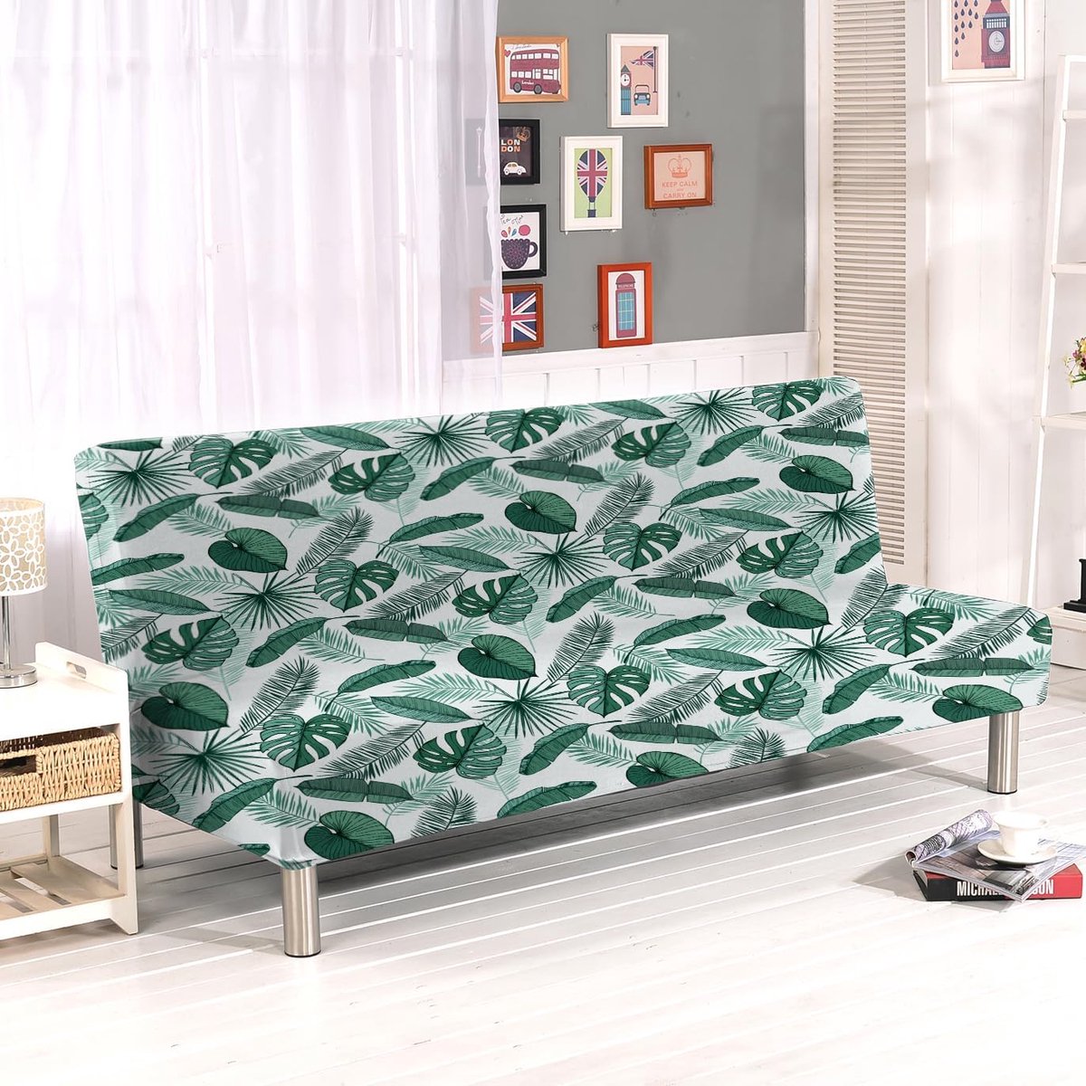 Sofa bed cover 3 zits - polyester spandex - armless - perfecte bescherming voor je slaapbank - ShopVlot