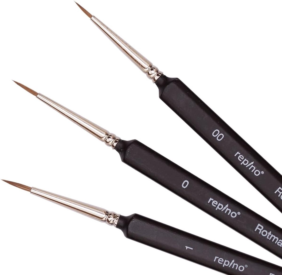 Schilderkwasten set - maat 10/0, 5/0, 4/0 - varkenshaar - perfect voor fijn detailwerk - ShopVlot
