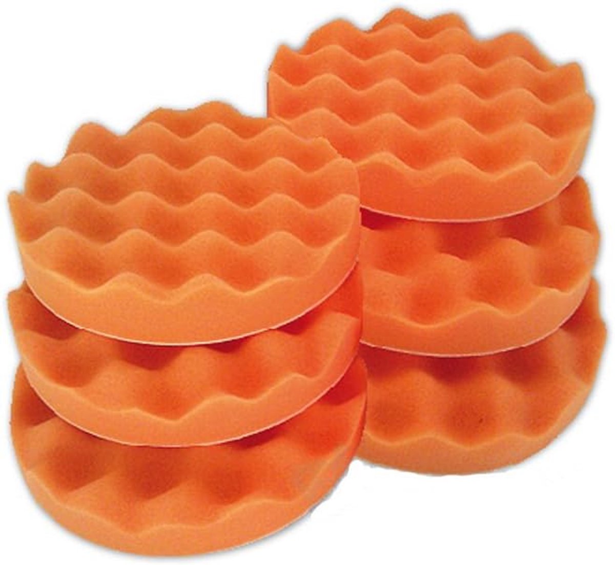 Polijstspons set XL - 6 x professionele polijstsponzen - 180 mm met klittenband - perfect voor polijstmachine - ShopVlot