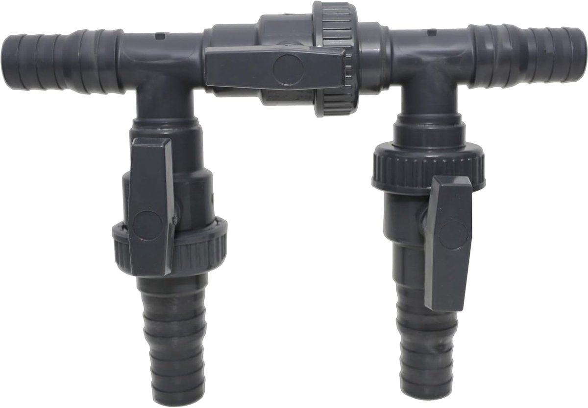 3-weg solar klep set 32-38 mm - bypass set met afsluiter - eenvoudig aan te sluiten op verwarmers - ShopVlot