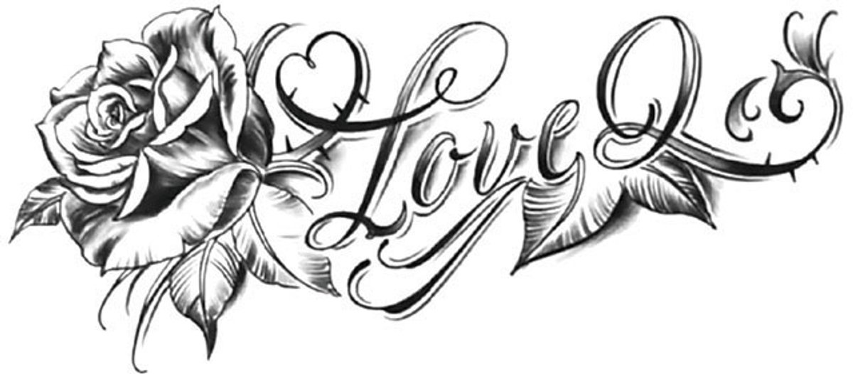 Tijdelijke tattoo liefde stoer 3 dagen