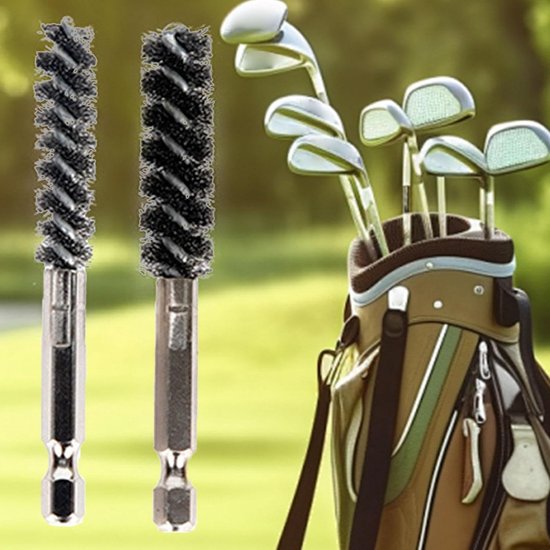 Golfclub Schoonmaakborstel - Club Reiniger - Golfclub Onderhoud - Roestvrijstalen Borstels - 2 stuks - Enkel kenmerk — afbeelding 4
