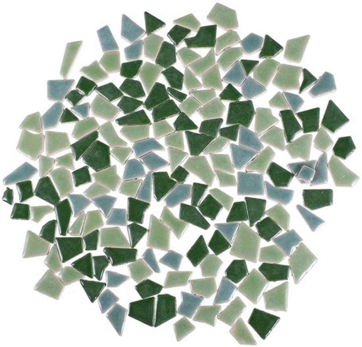Artibetter Mosaic Tegels 200g - Groene Irreguliere Keramische MozaÃ¯ekstenen voor DIY Projecten