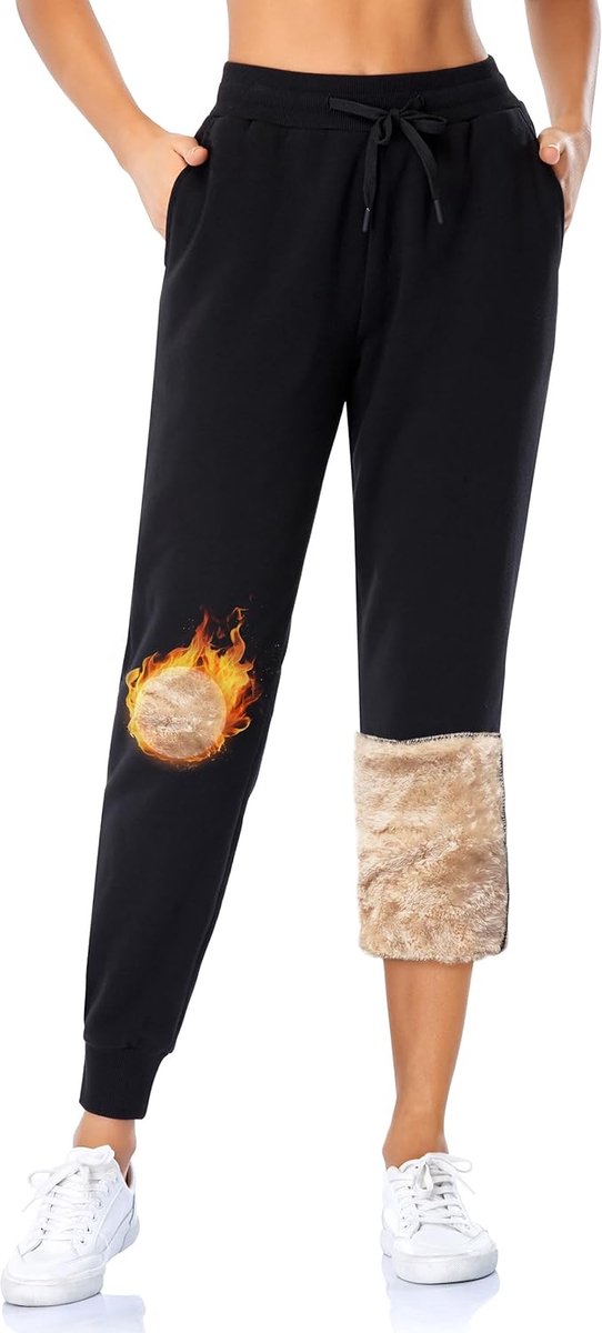 Joggingbroeken dames warm - Sherpa gevoerd - 2 zakken - Perfect voor sport en ontspanning - SnelShoppen