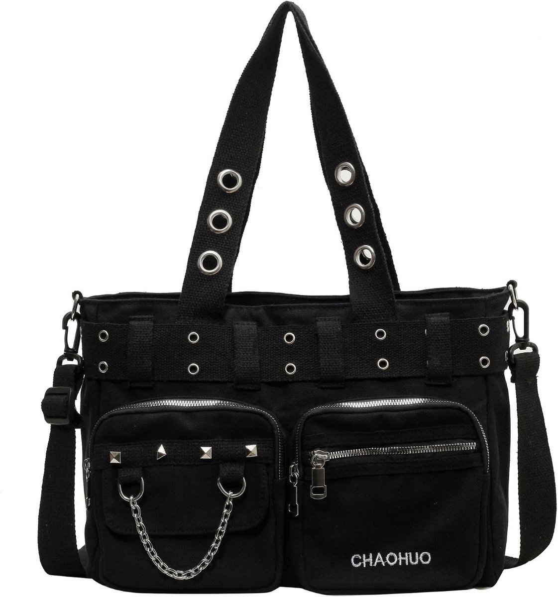 Tote Bag voor Vrouwen - Groot Gothic Handtas - Met Skelet Ontwerp - Perfect voor Werk en Reizen - SnelShoppen