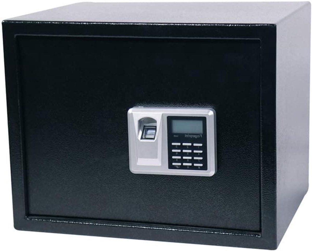 Elektronische Kluis - Veiligheidsbox Codekluis - Waardevolle Spullen Beveiligen - Vingerafdruk en Code Opening