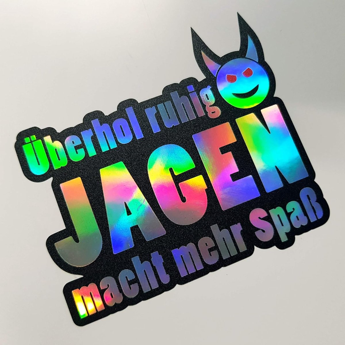 Autosticker oilslick zwart 8,5 x 7,5 cm - hoogwaardig - duurzaam en weerbestendig - geef je auto een unieke uitstraling - ShopVlot