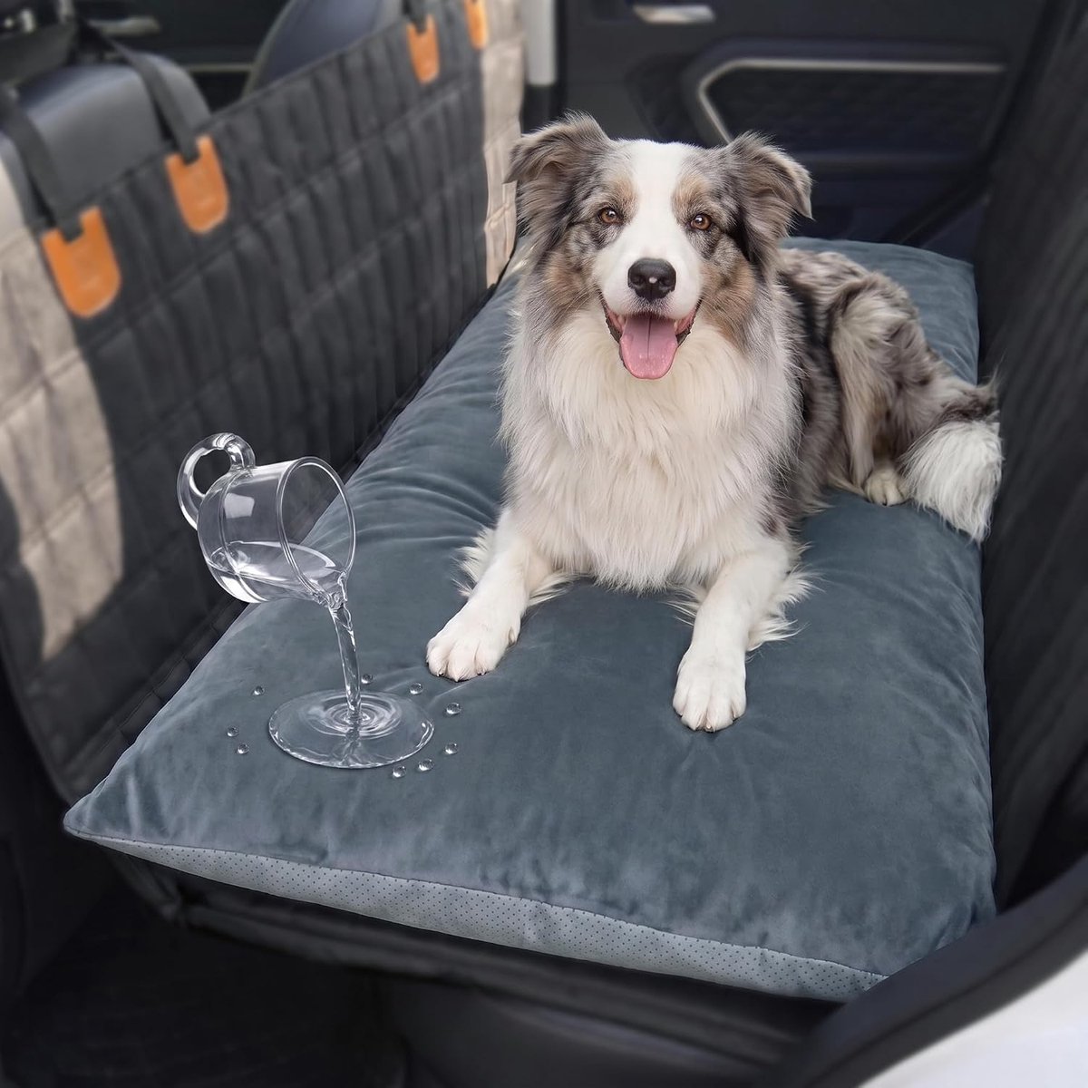 Hondenbed auto achterbank 122 x 62 x 7 cm - orthopedisch - waterdicht - gewrichtsbescherming voor middelgrote honden - ShopVlot