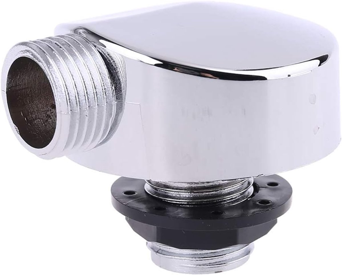 Doucheconnector 6 x 4,5 cm - chroomplated - hoogglanzend - geschikt voor douche en sauna - ShopVlot