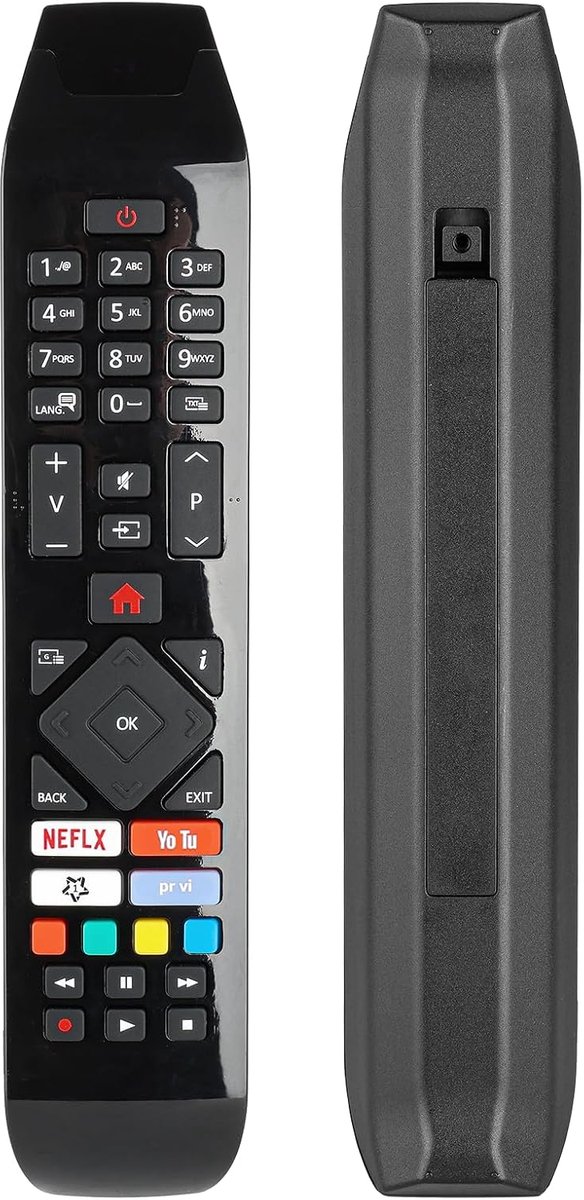 Afstandsbediening voor Hitachi TV - Vervangende controller - Inclusief Netflix, YouTube en PrimeVideo knoppen - ShopVlot