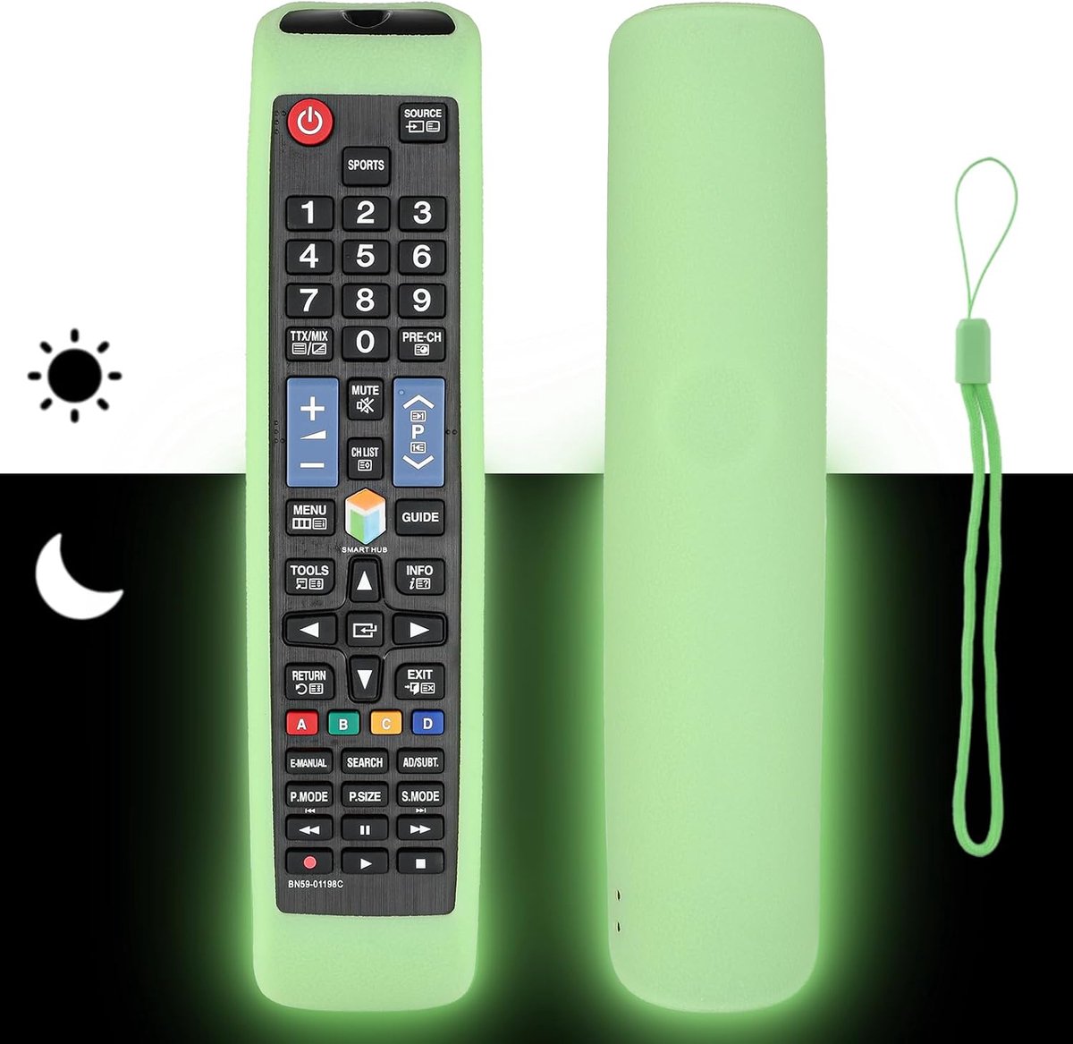 TV afstandsbediening hoes - schokbestendig - neon groen - bescherming voor Samsung afstandsbedieningen - ShopVlot