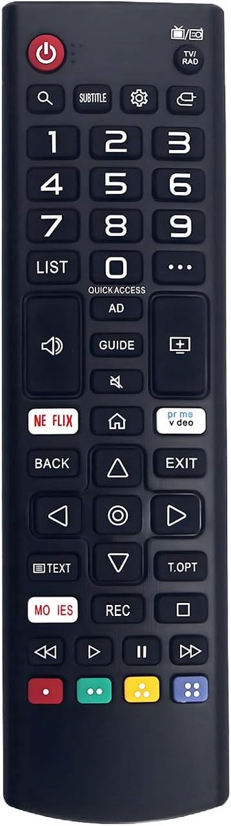 Vervangende afstandsbediening voor LG TV - Compatibel met meerdere modellen - Eenvoudig in gebruik - ShopVlot