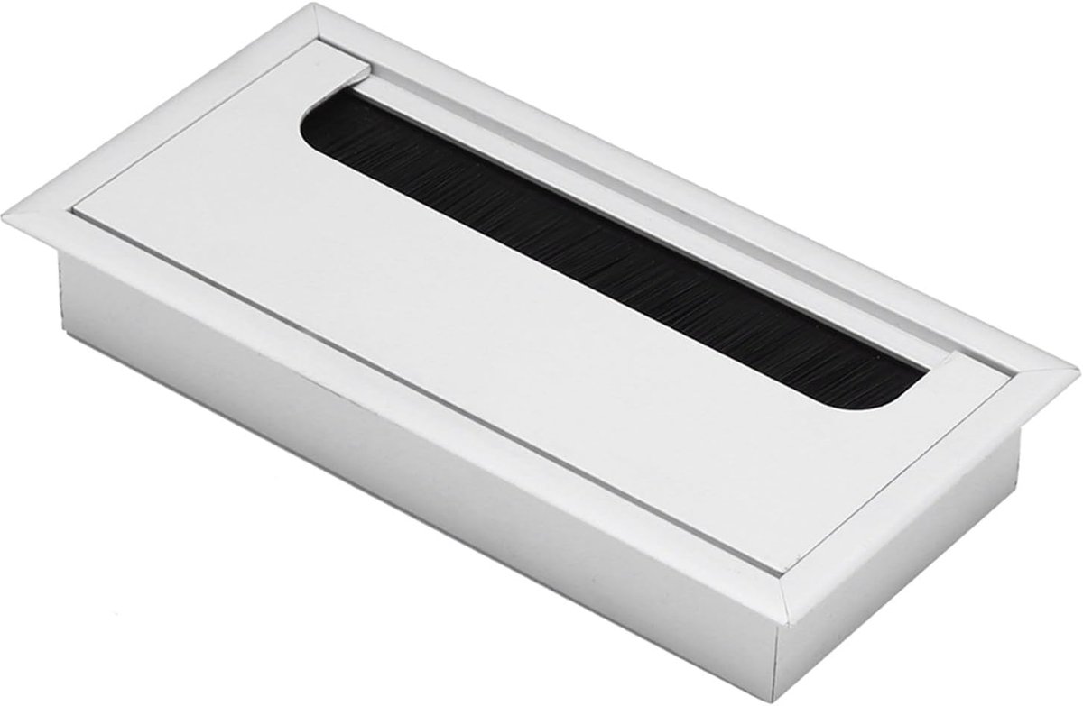 Kabeldoorvoer Desktop - Aluminium Legering - Met Borstel voor Bescherming - Ideaal voor Kantoor - ShopVlot