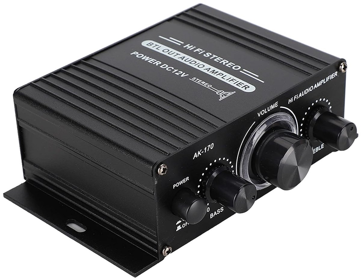 Mini versterker - 20W + 20W digitaal - aparte volumeregeling - uitstekende geluidskwaliteit - ShopVlot