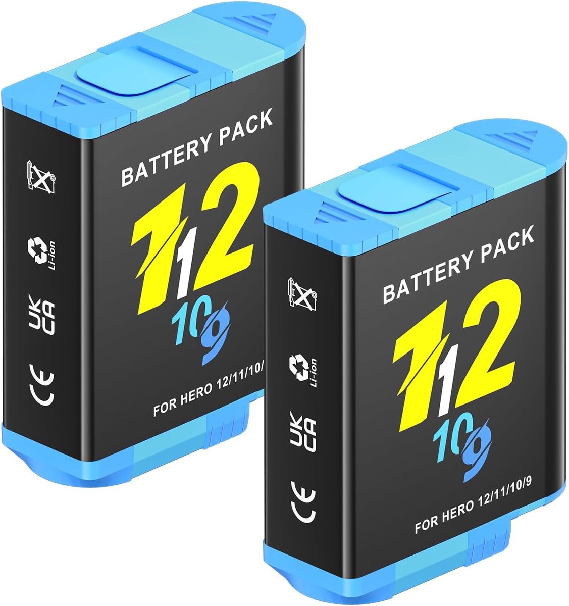 Batterijen Hero 12 2000mAh - Li-Ion vervangingsbatterij - Compatibel met Hero 12/11/10/9 Black - ShopVlot