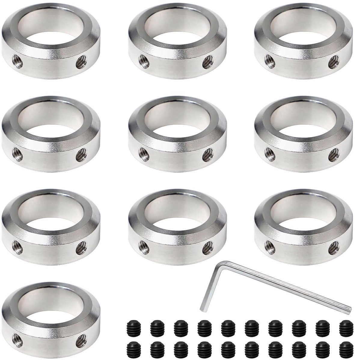 Shank Collar 25mm - Aluminium Legering - Voor As- en Wielbouten - Eenvoudige Diepte-instelling - ShopVlot