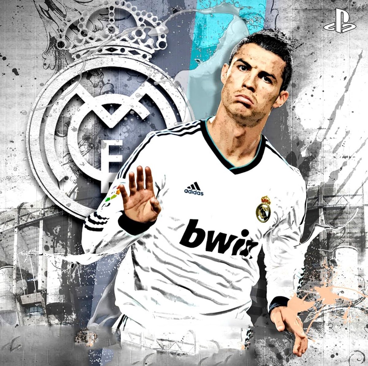 Skin voor PS4 Slim - Limited Edition DECAL sticker - Cristiano Ronaldo Real Madrid - 100% waterproof en zelfklevend - ShopVlot