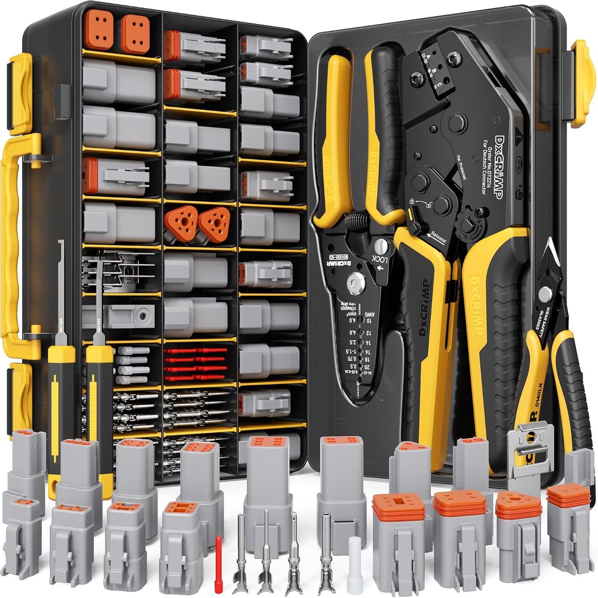 Krimptangset 2/3/4/6-polig - waterdicht - IP68 - ideaal voor voertuigbedrading - ShopVlot